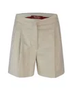 Max Mara Favilla Shorts In Gold Twill In Neutrals