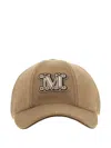 Max Mara Fedora Logo-patch Camel Wool Cap In Brown