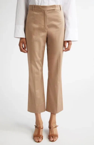 Max Mara Felice Stretch Cotton Crop Pants In Colonial