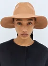 Max Mara Felt Wool Wide Brim Hat In Beige