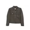Max Mara Button-up Single Breasted Jacket In Green
