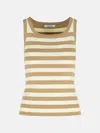 Max Mara 'fentola' Tank Top In Ivory Viscose Blend