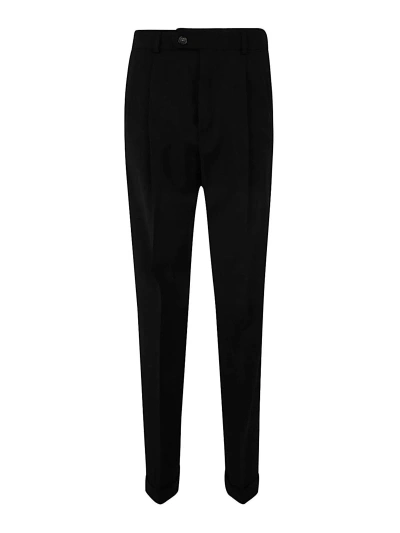 Max Mara Ferito Wide Leg Trouser With Pences In Black