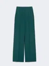 Max Mara Fernet Wide Leg Wool Cashmere Trousers In Green