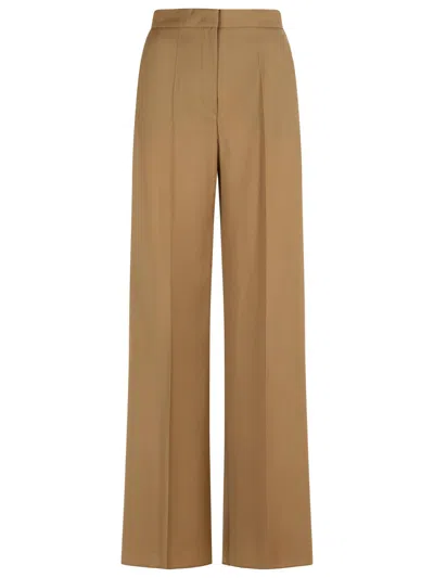 Max Mara 'fernet' Beige Virgin Wool Pants Women