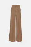 Max Mara Antiqued Silk Satin Fiesta Wide-leg Pant In Brown