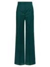 Max Mara High Waist Wide-leg Trousers With Belt Loops In Black