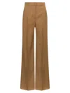 Max Mara Wide-leg And High-waist Casual Pants In Brown