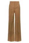 Max Mara Wide-leg And High-waist Casual Pants In Brown