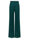 Max Mara Fernet Wide Leg Wool Pants In Green