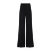Max Mara Wide-leg Trousers With Tailored Fit And Luxurious Texture In Black