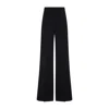 Max Mara Wide-leg Trousers With Tailored Fit And Luxurious Texture In Black