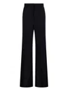 Max Mara 'fernet' Trousers In Lightweight Pure Wool Canvas In Black