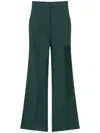 Max Mara 'fernet' Trousers In Lightweight Pure Wool Canvas  In Green