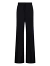 Max Mara 'fernet' Trousers In Lightweight Pure Wool Canvas With A Waist  In Black