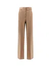 Max Mara Women Fernet Virgin Wool Trousers In Brown