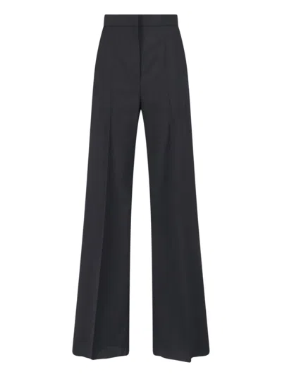 Max Mara "fernet" Virgin Wool Trousers Navy Blue