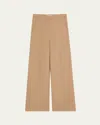 Max Mara Fernet Wide Leg Wool Trousers In Brown
