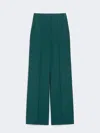Max Mara Fernet Wide Leg Wool Cashmere Trousers In Green
