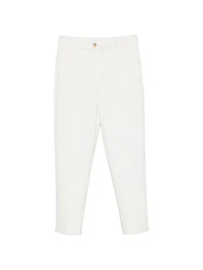 Max Mara Feroce Split-hem Tapered-leg Trousers In White