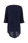 Max Mara Midnight Blue Triacetate Blend Ferro Blouse In Navy