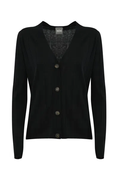 Max Mara Fertile Silk And Cotton Cardigan In Blu