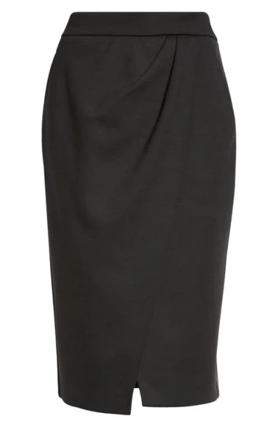 Max Mara Seta Wool And Cashmere Knit Skirt In Blue