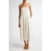 Max Mara Fervida Cotton-linen Jersey Midi Dress In Sand