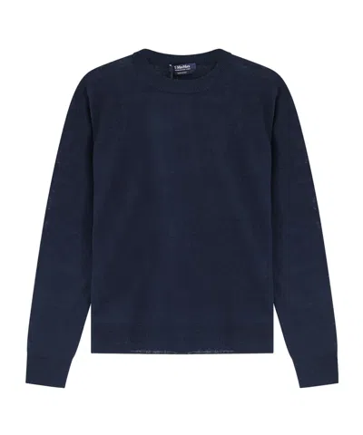 Max Mara Fervore Crewneck Long-sleeved Sweater In Blue