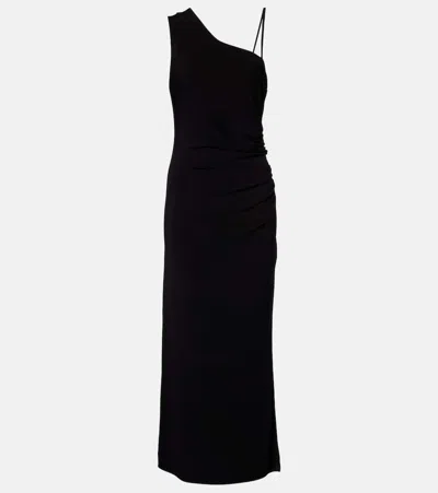 Max Mara Fiabe One-shoulder Midi Dress In Black
