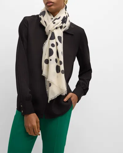 Max Mara Fidato Cashmere & Silk Scarf In White