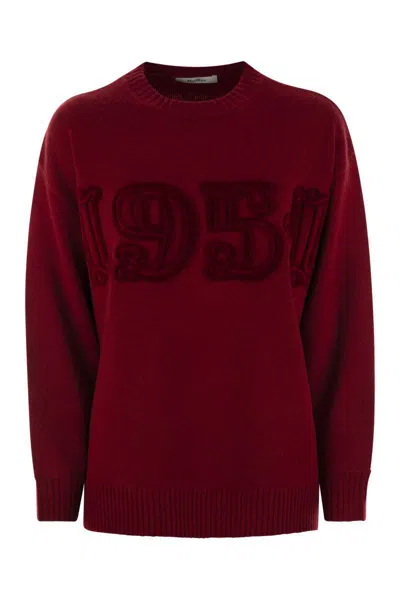MAX MARA MAX MARA FIDO - MONOGRAM PULLOVER IN WOOL AND CASHMERE