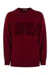 Max Mara Fido - Monogram Pullover In Wool And Cashmere In Red