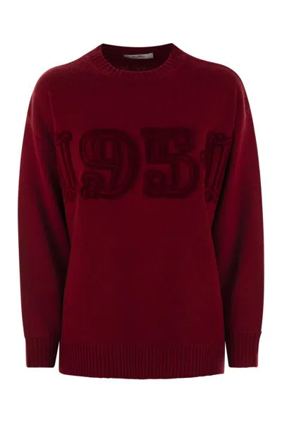 MAX MARA MAX MARA FIDO - MONOGRAM PULLOVER IN WOOL AND CASHMERE