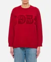 Max Mara Fido - Monogram Pullover In Wool And Cashmere In Red