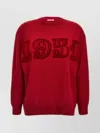Max Mara Logo Wool And Cashmere Jumper In Red