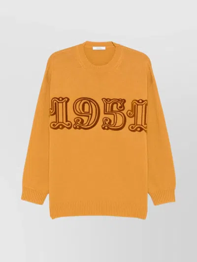 Max Mara Fido Crew Neck Embroidered Knit Sweater