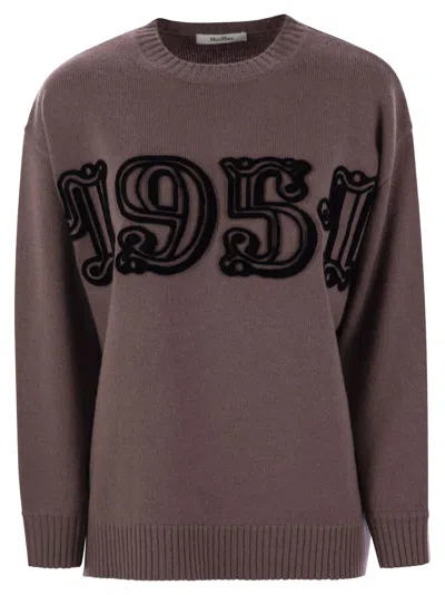 MAX MARA MAX MARA FIDO MONOGRAM PULLOVER IN WOOL AND CASHMERE