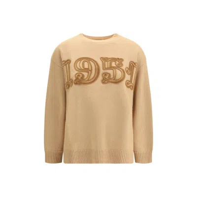 Max Mara Fido Sweater With A 1951 Embroidery In Nude