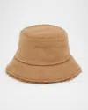 Max Mara Reversible Teddy Fabric And Camel Colour Hat In Camel