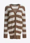Max Mara Cardigan With 1951 Lettering In Brown