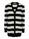 Max Mara Knitwear With Striped Pattern And V-neckline In Black