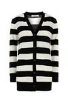 Max Mara Striped Virgin Wool Cardigan In Multi
