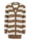 Max Mara Fiemme Striped Knit Cardigan In Multi
