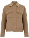 Max Mara Double Jacket In Neutral