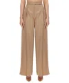 Max Mara Antiqued Silk Satin Fiesta Wide-leg Pant In Brown