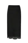 Max Mara Fify Ramie Skirt In Nero