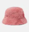 Max Mara Figura Teddy Bucket Hat In Pink
