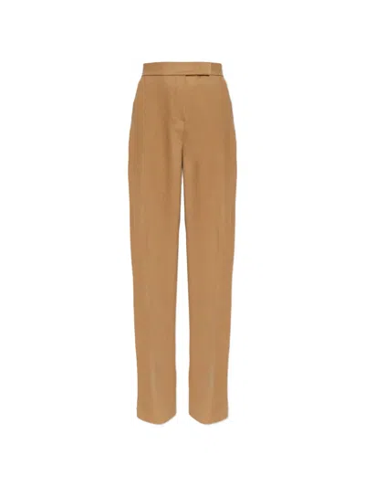 Max Mara Filato Wool Trousers In Brown