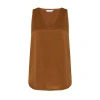 Max Mara Filly Satin Top In Brown
